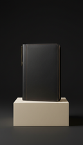 Leather notebook with stitched binding