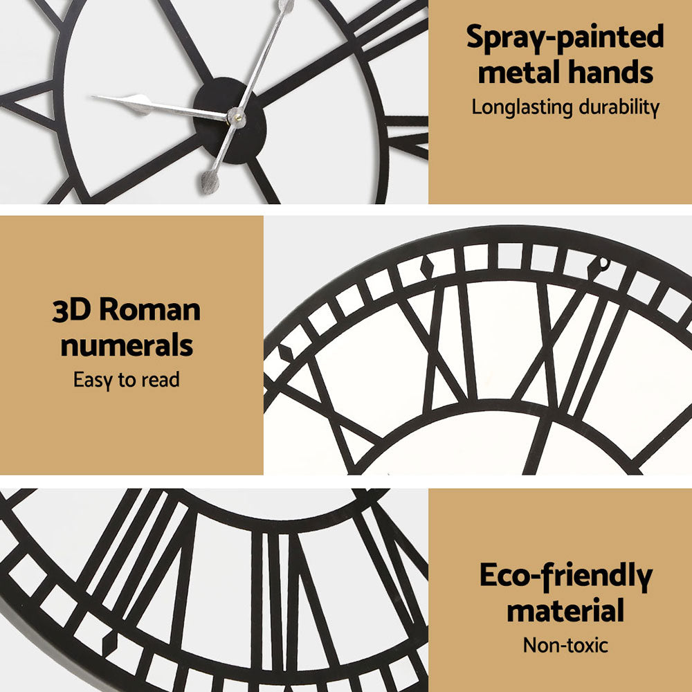 NNEDSZ Wall Clock Large Modern Vintage Retro Metal Clocks Handmade Home Office Decor