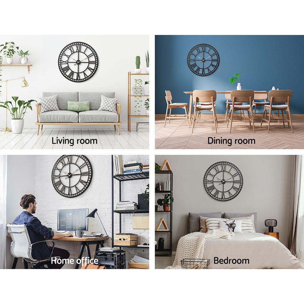 NNEDSZ Wall Clock Large Modern Vintage Retro Metal Clocks Handmade Home Office Decor