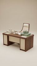 Executive oak and ivory desk