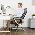 Big Tall Executive Office Chair With Lumbar Support Brown